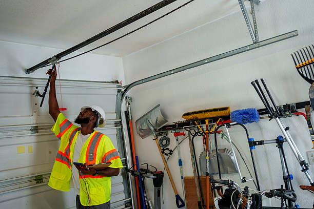 Professional Garage Door Panel Replacement technician working in Helmetta, NJ